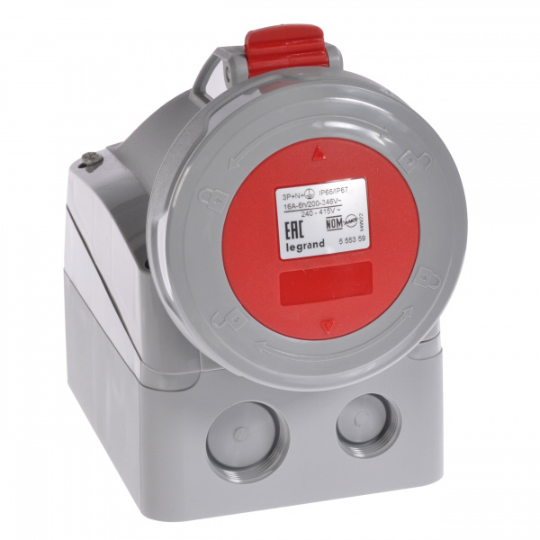Legrand Розетка наклад. 16А 3К+З 380В IP67