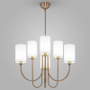 Подвесная люстра с тканевыми абажурами 60164/6 латунь Eurosvet Abbey