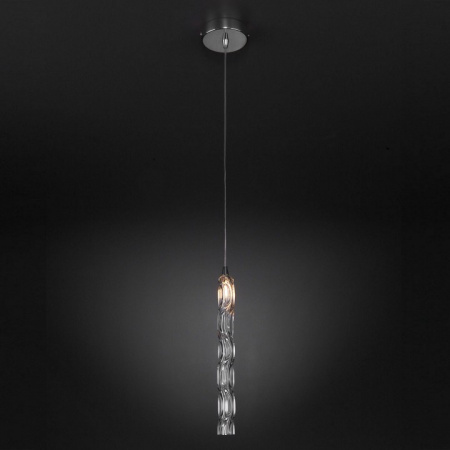 Подвесной светильник со стеклянным плафоном 50381/1 хром Eurosvet Lynn