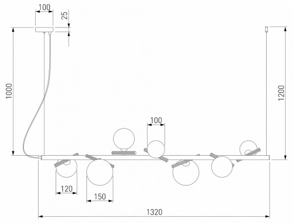 Подвесной светильник 50382 Eurosvet Salut
