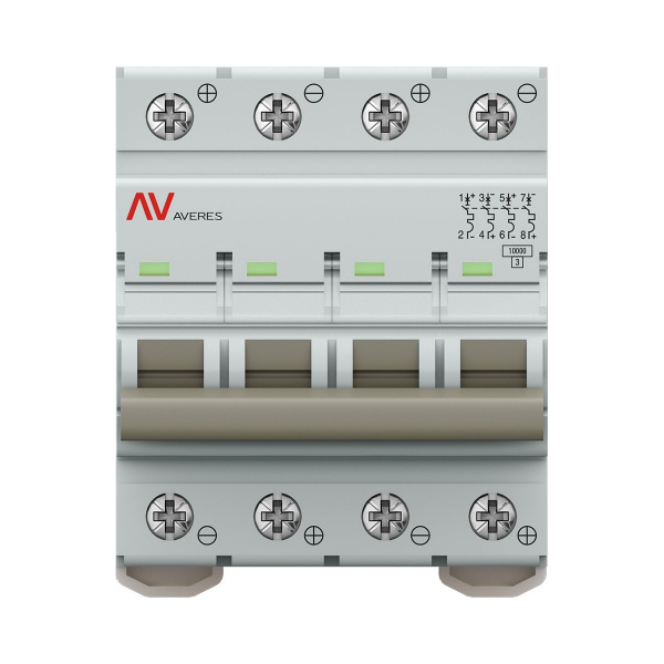 Выключатель автоматический AV-10 DC 4P 6A (C) 10kA EKF AVERES