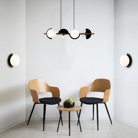 Подвесной светильник 70149/4 черный/латунь Eurosvet Moity