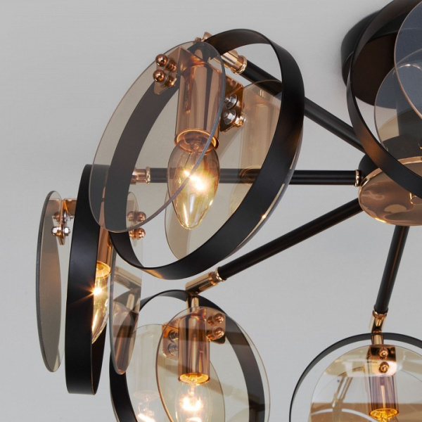 Потолочный светильник в стиле лофт 70121/8 черный Eurosvet Gallo