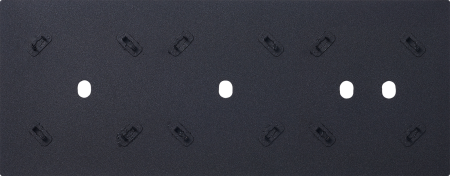 Donel Рамка тройная на 1+1+2 тумблера, тип C/D, черный, серия N96 Superfine, DTFLA3112BL