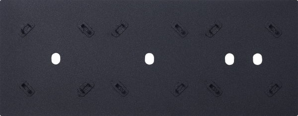 Donel Рамка тройная на 1+1+2 тумблера, тип C/D, черный, серия N96 Superfine, DTFLA3112BL