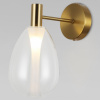 Настенный светильник со стеклянным плафоном 60175/1 латунь Eurosvet Magma