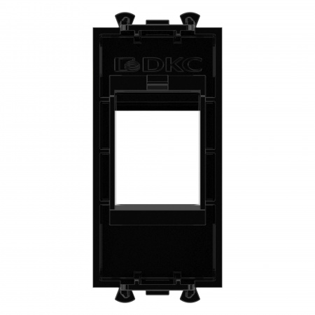 DKC Avanti Адаптер без шторки для Keystone Черный квадрат", 1 модуль