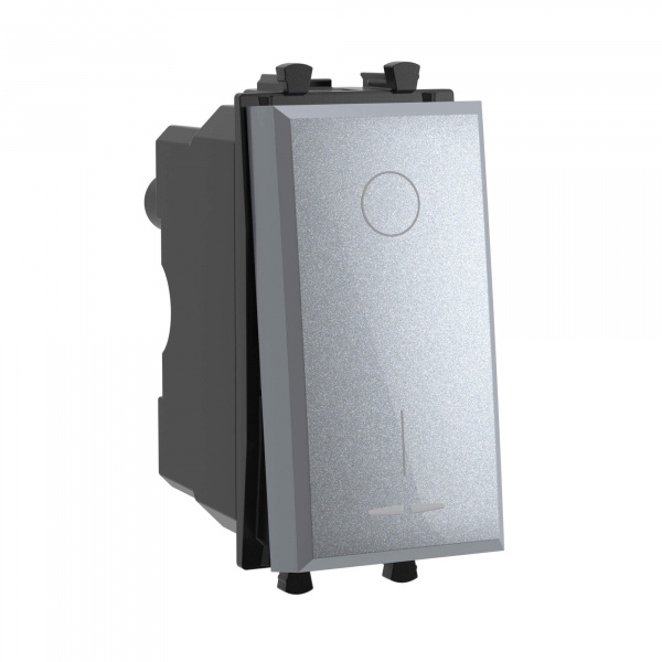 DKC Avanti Закаленная сталь Выключатель двухполюсный одноклавишный 1 модуль