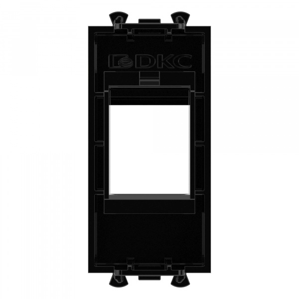 DKC Avanti Адаптер без шторки для Keystone Черный квадрат", 1 модуль