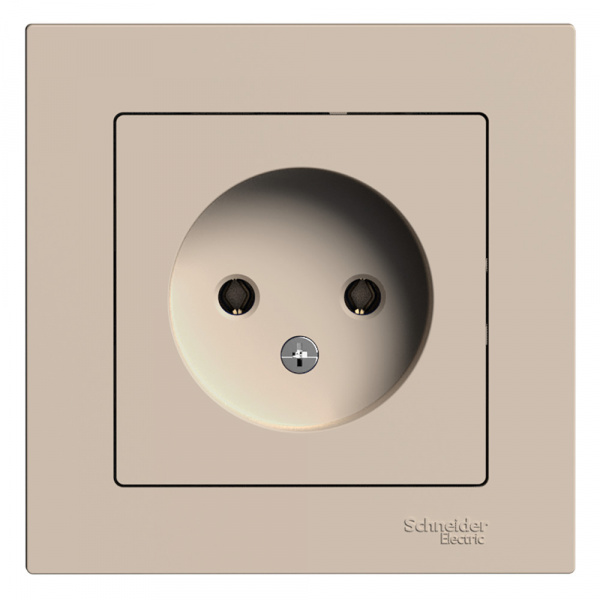 SE AtlasDesign Песочный Розетка б/з, 16А, в сборе