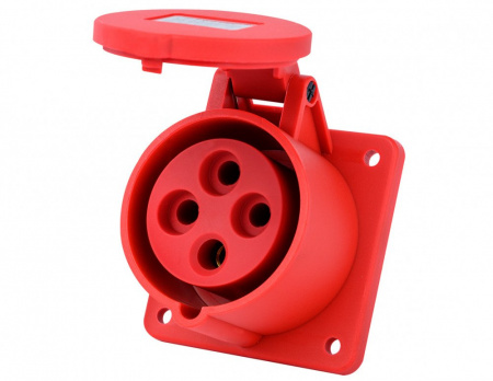 DEKraft Розетка для скрытой проводки 3Р+РЕ 16А 380В IP44 РЩ-103