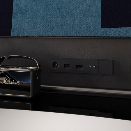 Заглушка VOLTUM S70 с суппортом, (черный матовый) Заглушка VOLTUM S70 с суппортом, (черный матовый)