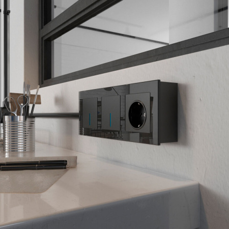 Коробка для накладного монтажа черный W8000008