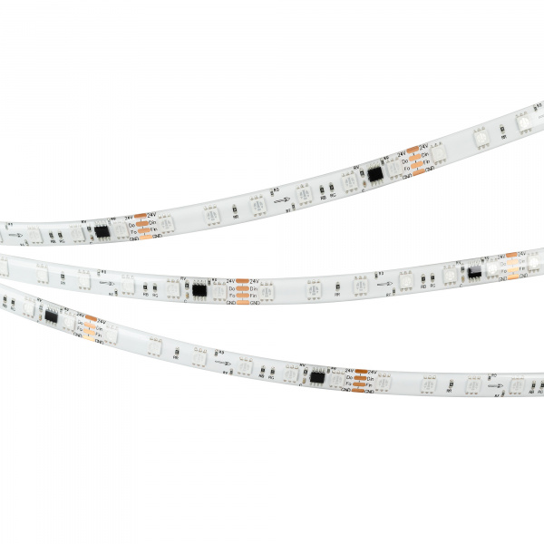 Arlight Лента герметичная SPI-SE-B60-10mm 24V RGB-PX6-BPT (12 W/m, IP65, 5060, 5m) (бегущий огонь)