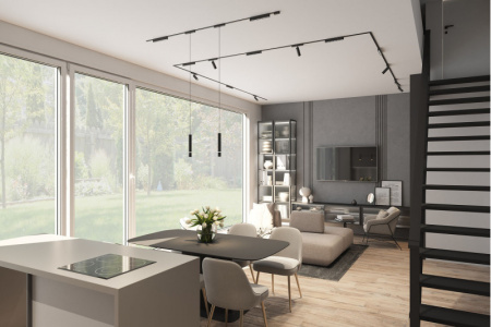 DK5345-BK Светильник для трека Air, серия Hang 4000 со светодиодом, ?35*257мм, 48V DC, 5W, RA?95, 24°, 4000K, IP20, черный, алюминий