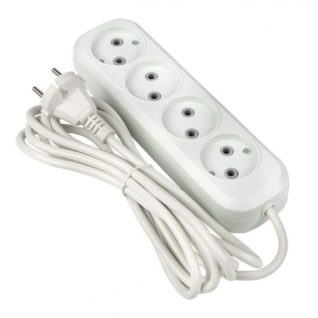 EKF PROxima Удлинитель "Эксперт" 4 гнезда 2 метра 10А/2,2кВт без заземления ПВС 2х0,75