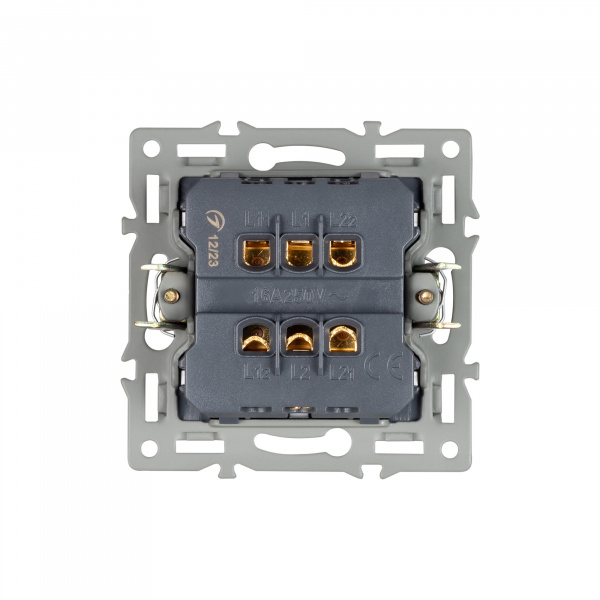 Механизм выключателя одноклавишный перекрёстный SWT-MKX1-PL-WH (250V, 16A) (Arlight, -)