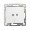 Legrand Valena Бел Переключатель 2-х клавишный с подсветкой