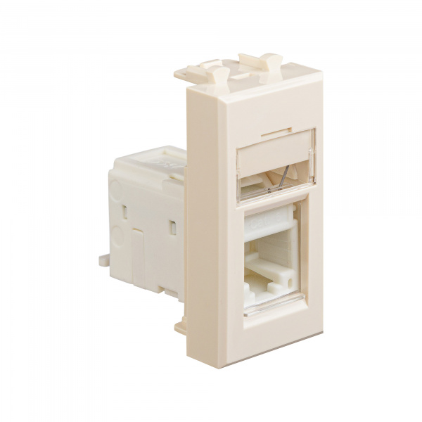 DKC Avanti Ванильная дымка Компьютерная розетка RJ-45  категория 6 1 модуль