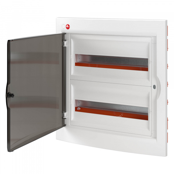 DKC Щиток встраиваемый с дверцей 36 мод.,IP41, белый, с клеммным блоком 63А