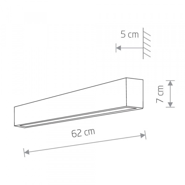 Настенный светильник Nowodvorski Straight Wall Led S 7596