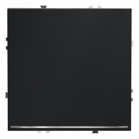 Выключатель встраиваемый VOLTUM S70 одноклавишный с подсветкой 10А, (графит)