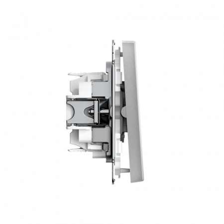 Systeme Electric ArtGallery Алюминий Переключатель 2-клавишный, 10АХ, механизм, быстрозажим. клем.