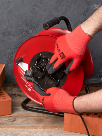 EKF PROxima Удлинитель на катушке "Гефест 2.0" 4 гнезда 20м с заземлением и предохранителем КГ 3*2,5 16А/3,5кВт IP44