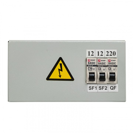 EKF Basic Ящик с понижающим трансформатором ЯТП 0,25кВА 220/12В (3 автомата)
