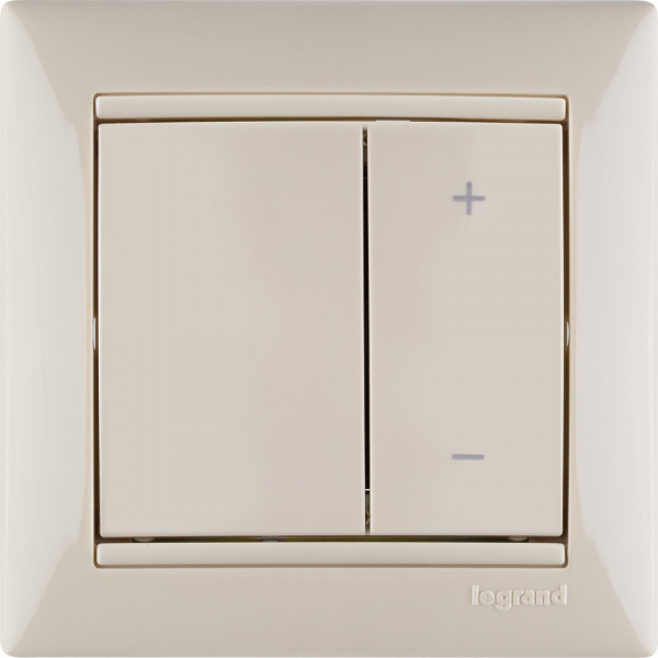 Legrand Valena Крем Светорегулятор нажимной 40-600W для л/н и обмоточных т-ров