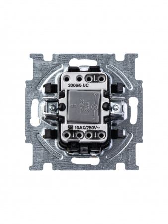 ABB BJB Basic 55 Беж Выключатель 2-клавишный с подсветкой