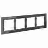 Рамка стеклянная VOLTUM S70 на 4 поста, (графит, стекло)