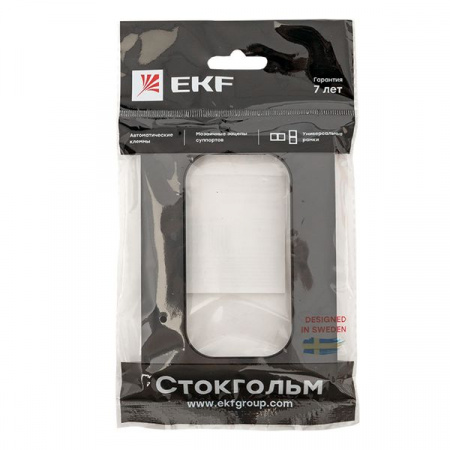 EKF PROxima Стокгольм Черный Рамка для розетки 2-ой