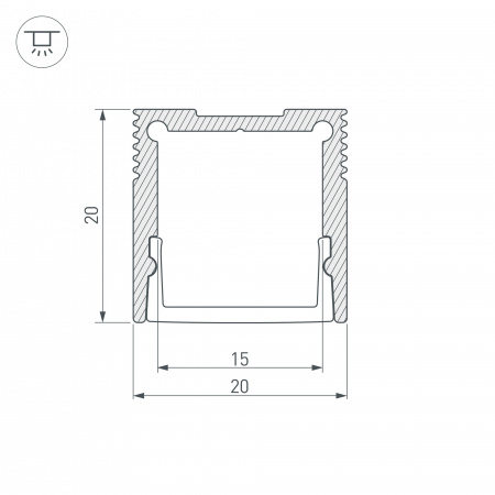 Arlight Профиль SL-SLIM20-H20-2000 WHITE (Алюминий)