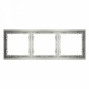 Рамка пластиковая VOLTUM S70 на 3 поста, (сталь)