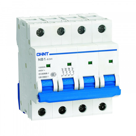 CHINT Авт. выкл. NB1-63H 4P 13A 10кА х-ка B (R)