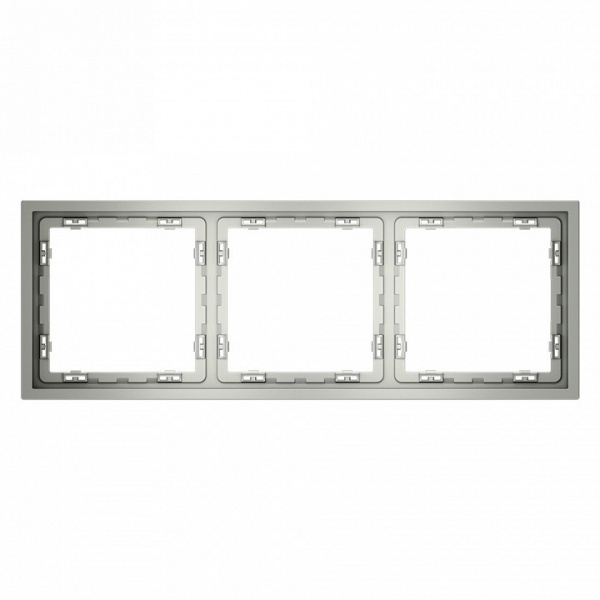 Рамка пластиковая VOLTUM S70 на 3 поста, (сталь)