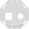 Donel Лицевая панель для комбинированной розетки TV + RJ45, белый, серия N96 Superfine, DTPLA88933