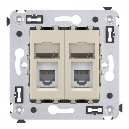 DKC Avanti Ванильная дымка Розетка телефонная двойная