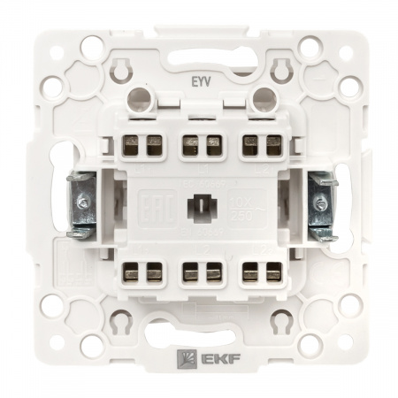 EKF PROxima Стокгольм Белый Выключатель проходной 2-кл, 10А, винт.клеммы