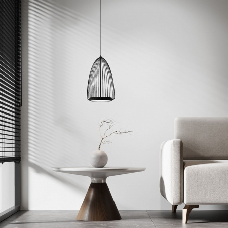 Подвесной светодиодный светильник 40009/1 LED черный Eurosvet Comodita