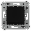 DKC Avanti Черный квадрат Выключатель одноклавишный