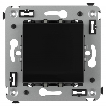 DKC Avanti Черный квадрат Выключатель одноклавишный