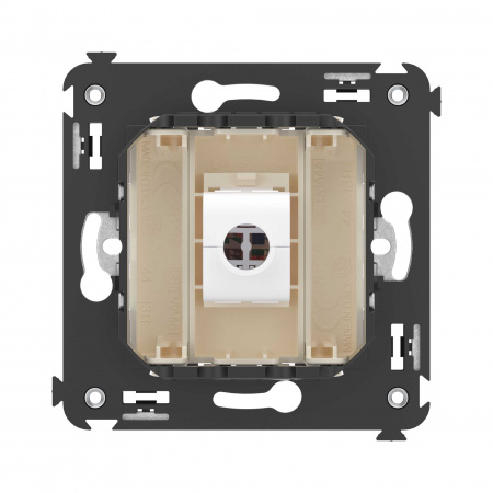 DKC Avanti Компьютерная розетка RJ-45 без шторки в стену, кат.5е одинарная, Ванильная дымка