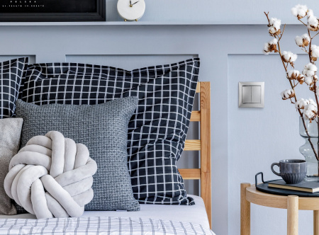 Legrand Valena Алюминий Выключатель 2-х клавишный