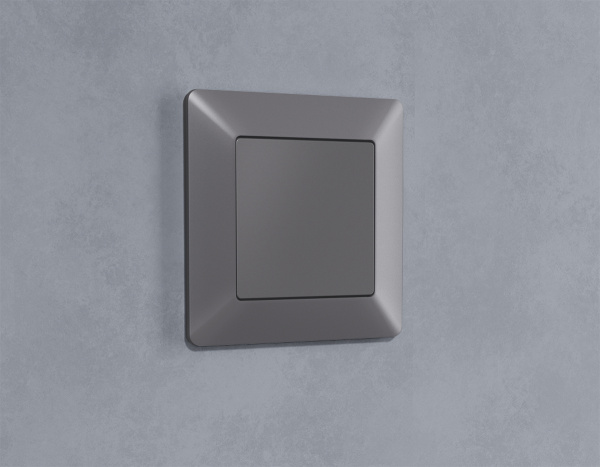 Лицевая панель ALFA (Сталь матовый) заглушка для суппорта QUANT AP5160