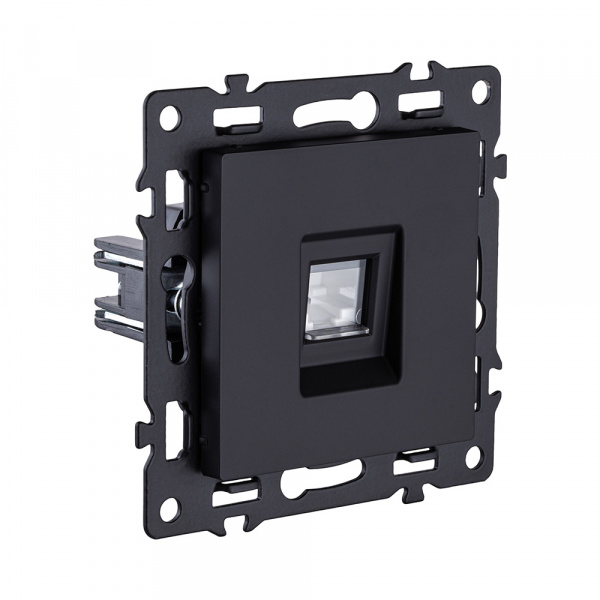 Розетка Ethernet RJ45 Cat.6, черный Kollinger Asthetik AS-017BK