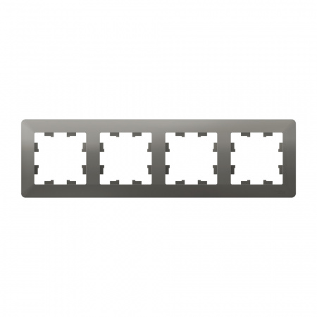 Systeme Electric AtlasDesign Air Сталь/дымчатый черный Рамка 4-ая Systeme Electric AtlasDesign Air Сталь/дымчатый черный Рамка 4-ая