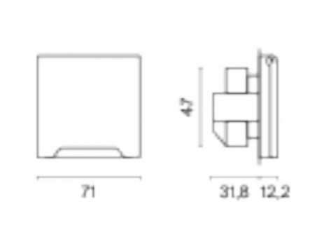 Розетка встраиваемая VOLTUM S70 с заземлением, защитными шторками и крышкой 16А, (шелк)