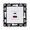 Розетка USB A+C 65W, белый Kollinger Asthetik AS-024WH